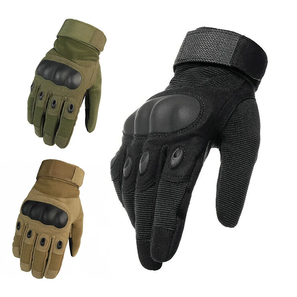 Hard Knuckle Tactical Gloves (Full Finger) Military Style