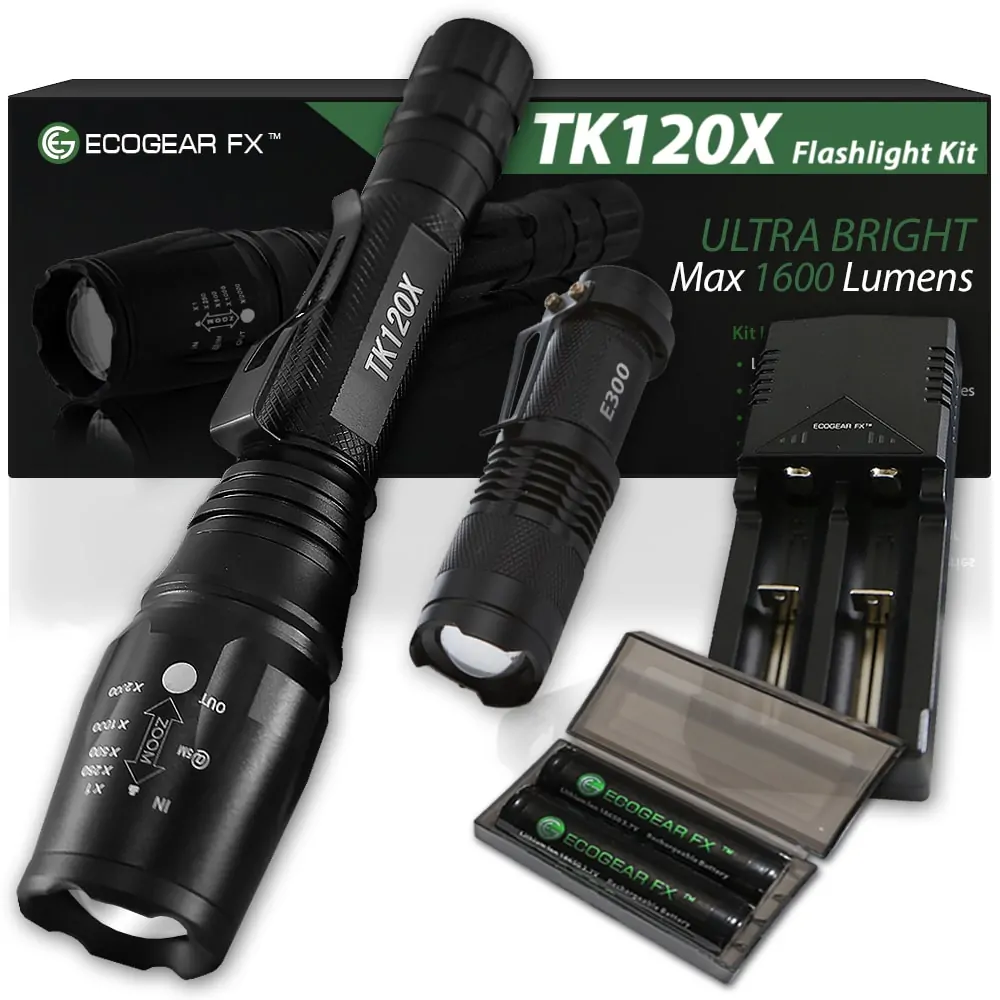 TK120X Complete LED Tactical Flashlight Kit